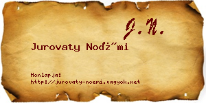 Jurovaty Noémi névjegykártya